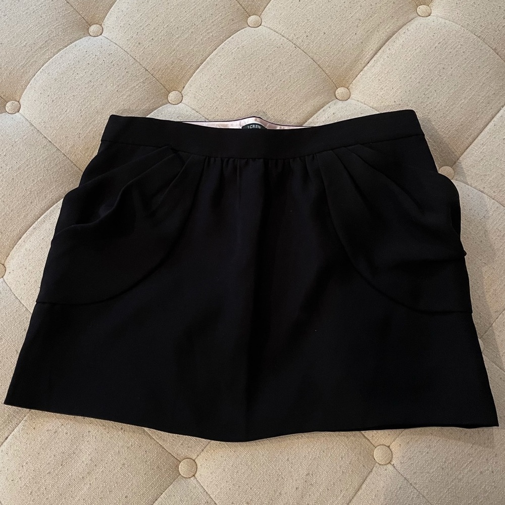 Jcrew black mini skirt with pockets